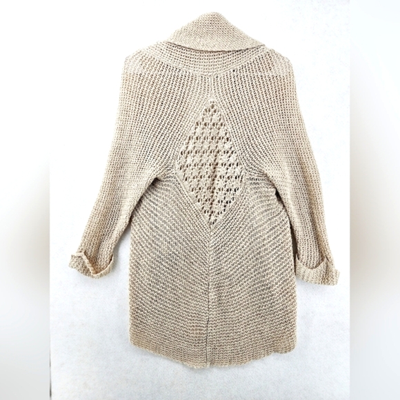 CAbi Teachers Pet Chunky Knit Cream Cardigan Women's Size Medium Style # 287 - Picture 6 of 8
